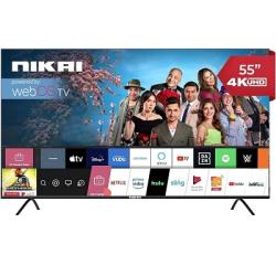 Nikai 55" Web os UHD Smart LED NIK55MEU4STN, Frameless, Ultra HDR, Dolby Audio, Smart Voice Control