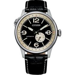 CITIZEN NJ0140-17E MEN’S AUTOMATIC BLACK DIAL, LEATHER WATCH - deluxe.com.ng