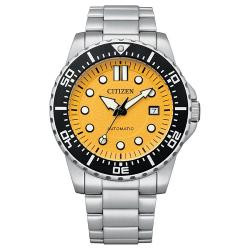 CITIZEN NJ0170-83Z MEN’S URBAN MECHANICAL AUTOMATIC YELLOW DIAL BRACELET SPORT WATCH - deluxe.com.ng