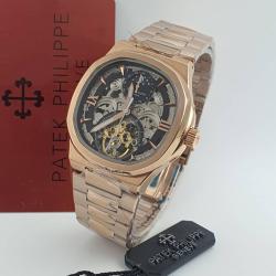 PATEK PHILIPPE EXQUISITE BRONZE METAL STRAP WRISTWATCH WITH BRONZE & BLACK DESIGNED SCREEN