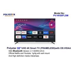 Polystar 55 Inch UHD 4k Smart Led TV VIDAA (Frameless) - deluxe.com.ng