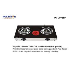 Polystar Two Gas Burner Table Top Gas Cooker - PV-LP75RF - deluxe.com.ng