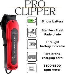 SONIK SUPREME SHC 7000 PROFESSIONAL CORDLESS HAIR CLIPPER - deluxe.com.ng