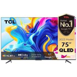 TCL 75 INCH TELEVISION 75C645 QLED 4K UHD SMART TV | GOOGLE TV | DOLBY ATMOS | DTS WITH 3D SOUND - deluxe.com.ng