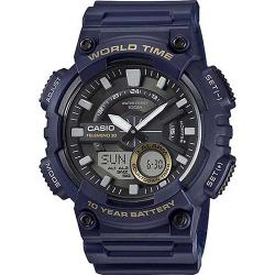 CASIO AEQ110W-2AV MEN’S ANALOG DIGITAL QUARTZ BLUE RESIN WATCH