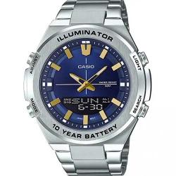 CASIO AMW860D-2AV MEN’S ANALOG DIGITAL STAINLESS STEEL BLUE DIAL WATCH