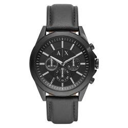  ARMANI EXCHANGE AX2627 DREXLER MEN’S CHRONOGRAPH BLACK LEATHER WATCH