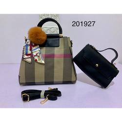 WOMEN'S LUXURY 2 PIECE HAND BAG WITH SHOULDER LOCK - deluxe.com.ng