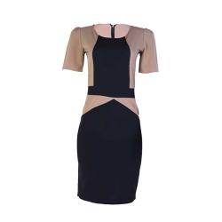 Coco Cross Contrast Peplum Dress