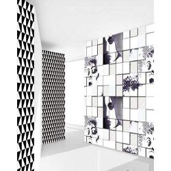 PHOENIX 76115 – 1 BLACK WHITE CHECKERED WALLPAPER