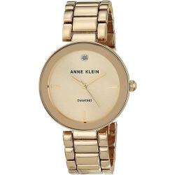 ANNE KLEIN AK/1362CHGB WOMEN’S GENUINE DIAMOND GOLD BRACELET WATCH - Deluxe.com.ng