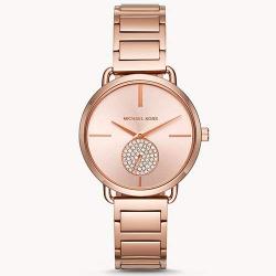 MICHAEL KORS MK3640 WOMEN’S PORTIA ROSE GOLD TWO-HANDS SUB-EYE WATCH 