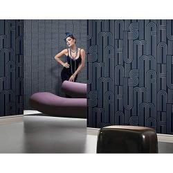 DEEP BLUE EMBOSSED MODERN STYLE WALLPAPER - DST89017 