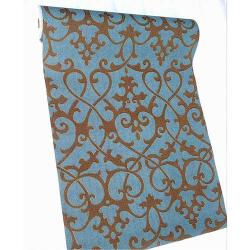 BLUE AND GOLD ROYAL GARDEN WALLPAPER - RG69201 