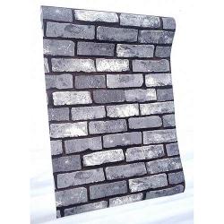 3D GREY BRICK WALLPAPER - 88196 