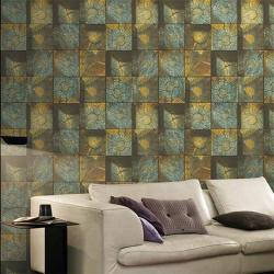 3D MULTICOLORED CRACKED WALLPAPER - MK1005