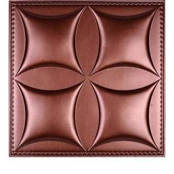 3D BROWN LEATHER WALL PANEL - XK-32 