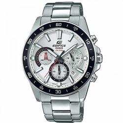 CASIO EFV-570D-7AVUDF MEN’S EDIFICE SILVER CHRONOGRAPH DIAL MEDIUM SIZE WATCH