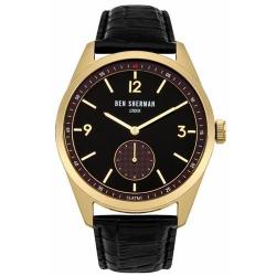 BEN SHERMAN WB052BG MEN'S LONDON CARNABY DRIVER GOLD CASE WATCH