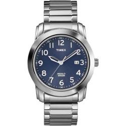 TIMEX T2P132 MEN'S ELEVATED CLASSICS BLUE DIAL EXPANSION BAND MEDIUM WATCH