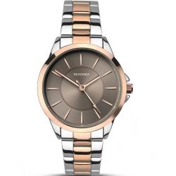 SEKONDA SK2456 WOMEN'S EDITIONS TWO-TONE BRACELET MEDIUM SIZE WATCH