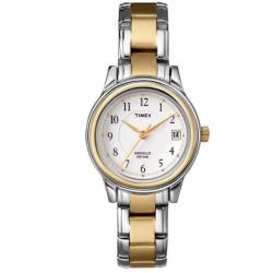 TIMEX T25771 WOMEN’S FASHION TWO-TONE BRACELET SMALL SIZE WATCH