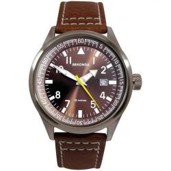 SEKONDA SK3882 MEN'S AVIATOR ANALOGUE DISPLAY BROWN LEATHER WATCH