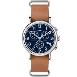 TIMEX TW2P62300 UNISEX WEEKENDER CHRONO OVERSIZE SLIP-THRU STRAP WATCH