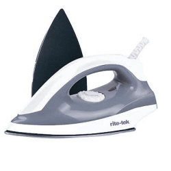 RITE-TEK DRY IRON DI390 1000W NON STICK SOLE PLATE 2.3KG TEMPERATURE CONTROL - deluxe.com.ng