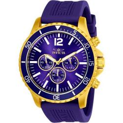 INVICTA 24392 MEN'S PRO DIVER QUARTZ CHRONOGRAPH BLUE DIAL LARGE WATCH