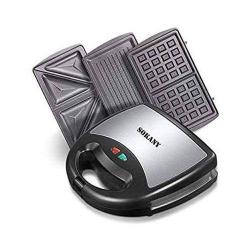 Sokany | 3 In 1 Sokany Sandwich And Waffle Maker- deluxe.com.ng