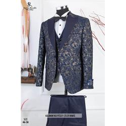 LUXURY STRIPED MEN'S 3 PIECE SUIT|SUT 028 