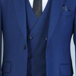 EXECUTIVE LIGHT BLUE 3 PIECE TURKEY SUIT WITH ONE BUTON-deluxe.com.ng