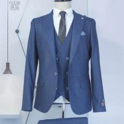 LIGHT BLUE 3 PIECE TURKEY SUIT WITH ONE BUTTON (SWNL) - deluxe.com.ng