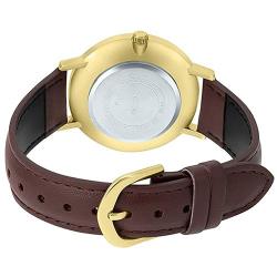 CASIO LTP-VT01GL-9BUDF WOMEN’S MINIMALISTIC GOLD CASE LEATHER WATCH 