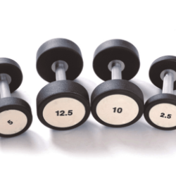  GATEGOLD FITNESS - Rubber dumbbell 25kg (pair) 