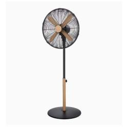 Russell Hobbs | 16" Scandi Pedestal Fan With Oak Effect - 60W - deluxe.com.ng