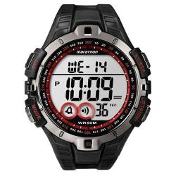 TIMEX T5K423 MEN’S MARATHON DIGITAL DIAL BLACK RUBBER WATCH 