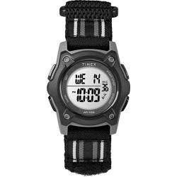 TIMEX T7C264 TIME MACHINE KIDS’ DIGITAL DOUBLE LAYER FABRIC BLACK,GRAY WATCH 