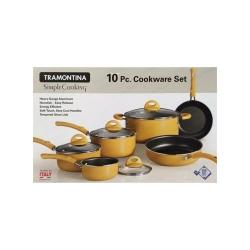  Tramontina Fabulous 10 Pc Non-Stick Heavy-Guage Aluminum Cookware Set - deluxe.com.ng