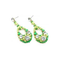 Green Bead & Crystal Earrings N3,500 