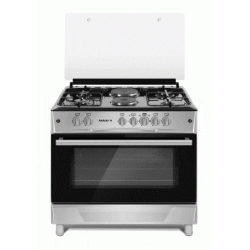 Maxi Gas Cooker 60*90  4+2 Black Gray - deluxe.com.ng