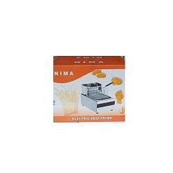 Nima Excellent Industrial Electric Double Tray Deep Fryer - Stainless Steel - 2500W  - deluxe.com.ng
