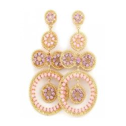 Pink Crystal Earrings 