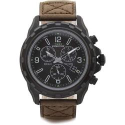 Timex T49986 Men’s Expedition Chronograph Leather Medium Size Watch 