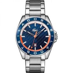 LACOSTE 2010886 MEN'S WESTPORT BLUE BEZEL SILVER BRACELET WATCH