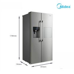 MIDEA 490L SIDE BY SIDE REFRIGERATOR WITH ICE MAKER |  HC 657WEN - deluxe.com.ng