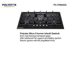 Polystar 90cm 5 Burner Built-in Gas Hob | PV-JYBA5AG - deluxe.com.ng