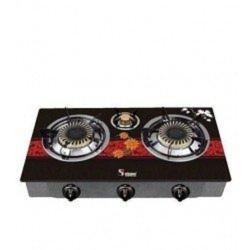 Nexus 3 Burner Glass Gas Stove | NX-306 BR - deluxe.com.ng