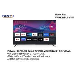 POLYSTAR TELEVISION 65” SMART ULTRA HD 4K TV - PV-HK65FLSMYN - deluxe.com.ng